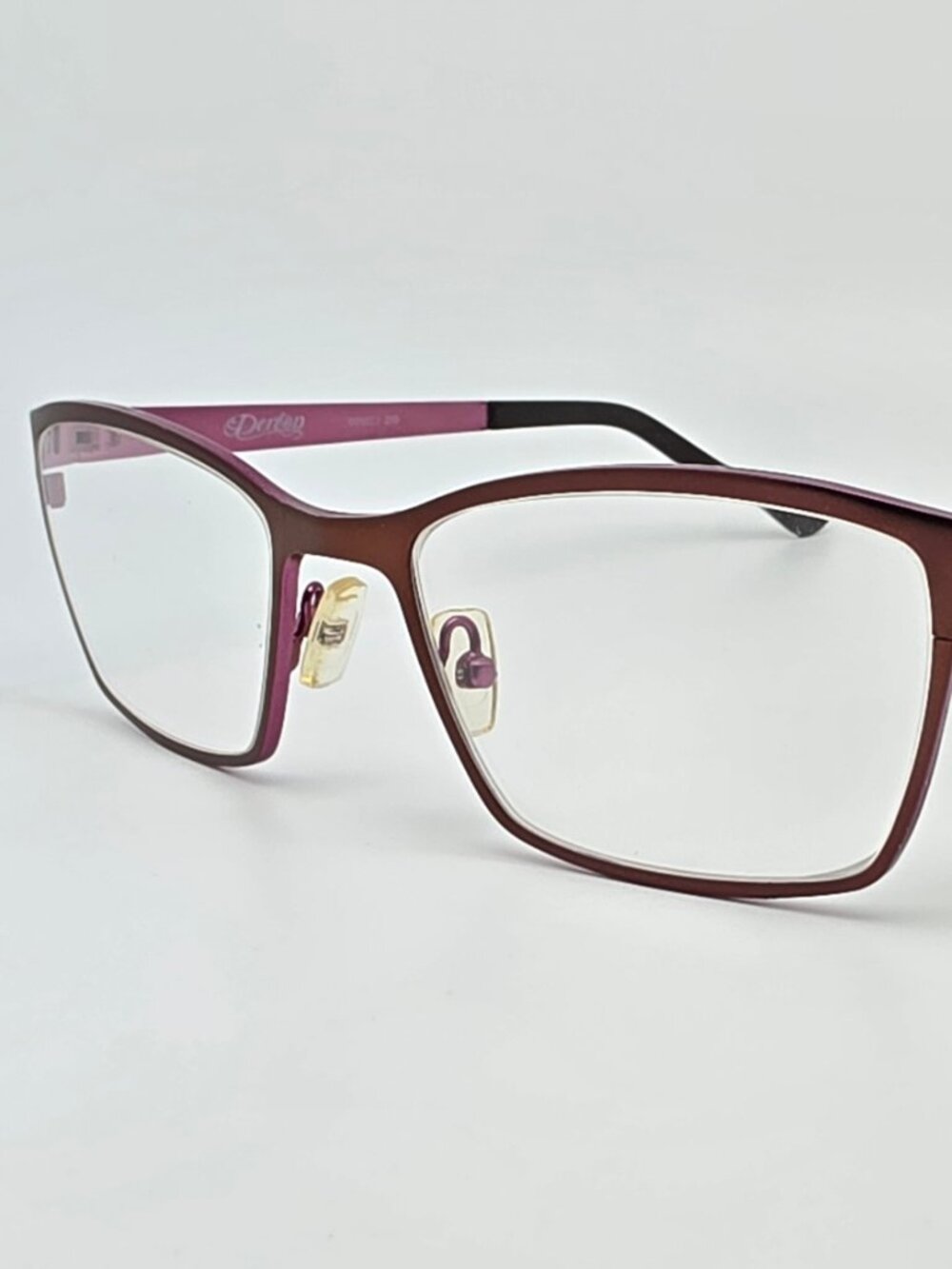Dereon DOV523 210 Semi Matte Brown on Plum Cat Eye Eyeglasses Frame 54-19-140